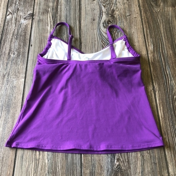 LANDS End Purple Tankini Bikini 6 Swimsuit - Picture 2 of 8